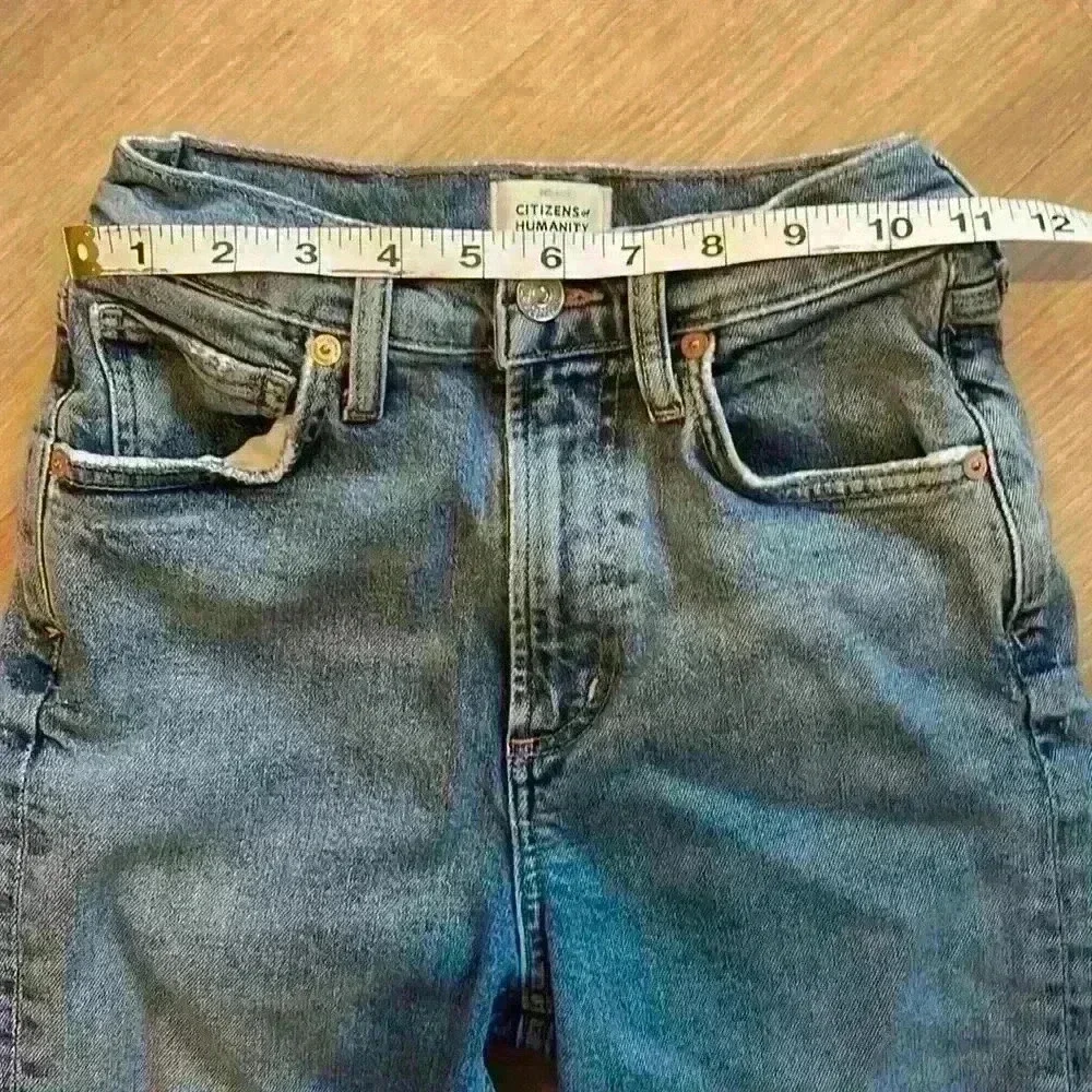 Citizens of Humanity Daphne Cropped High-Rise Stovepipe Jeans sz 23 - Picture 3 of 12